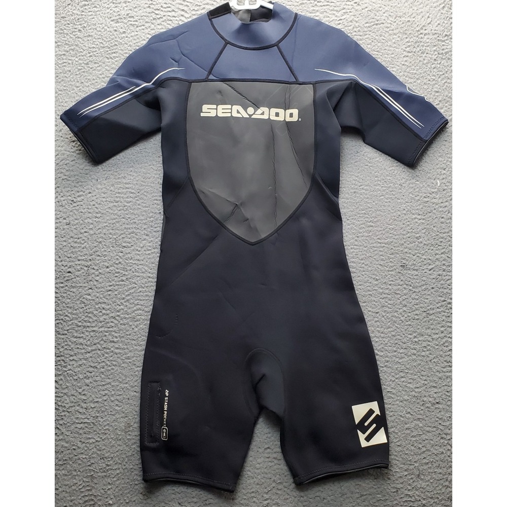 Sea-Doo Stallion BRP Wetsuit Men Medium Multi UltraFlex Stretch Zip Stash Pocket